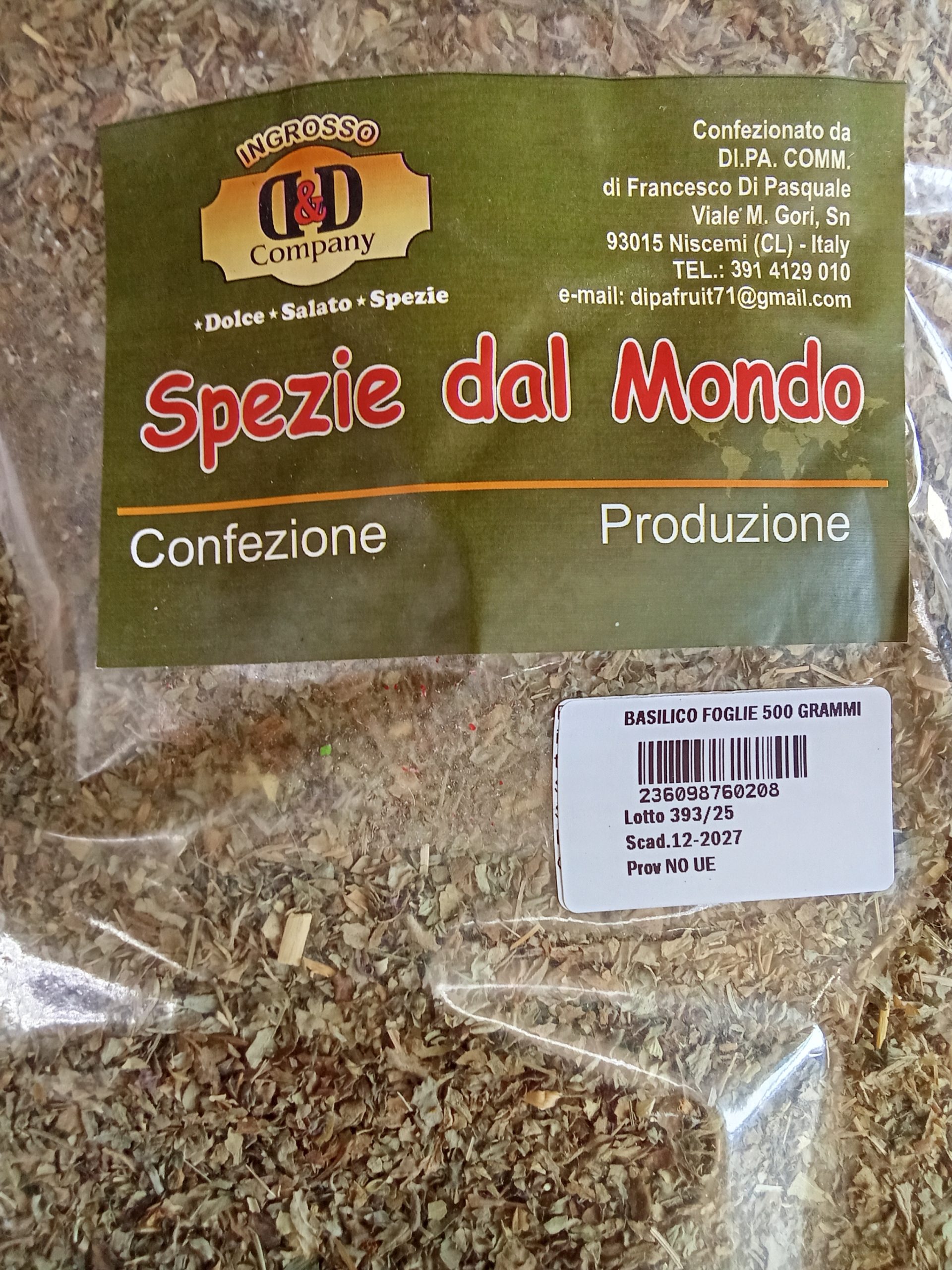 Basilico Foglie 500 Grammi
